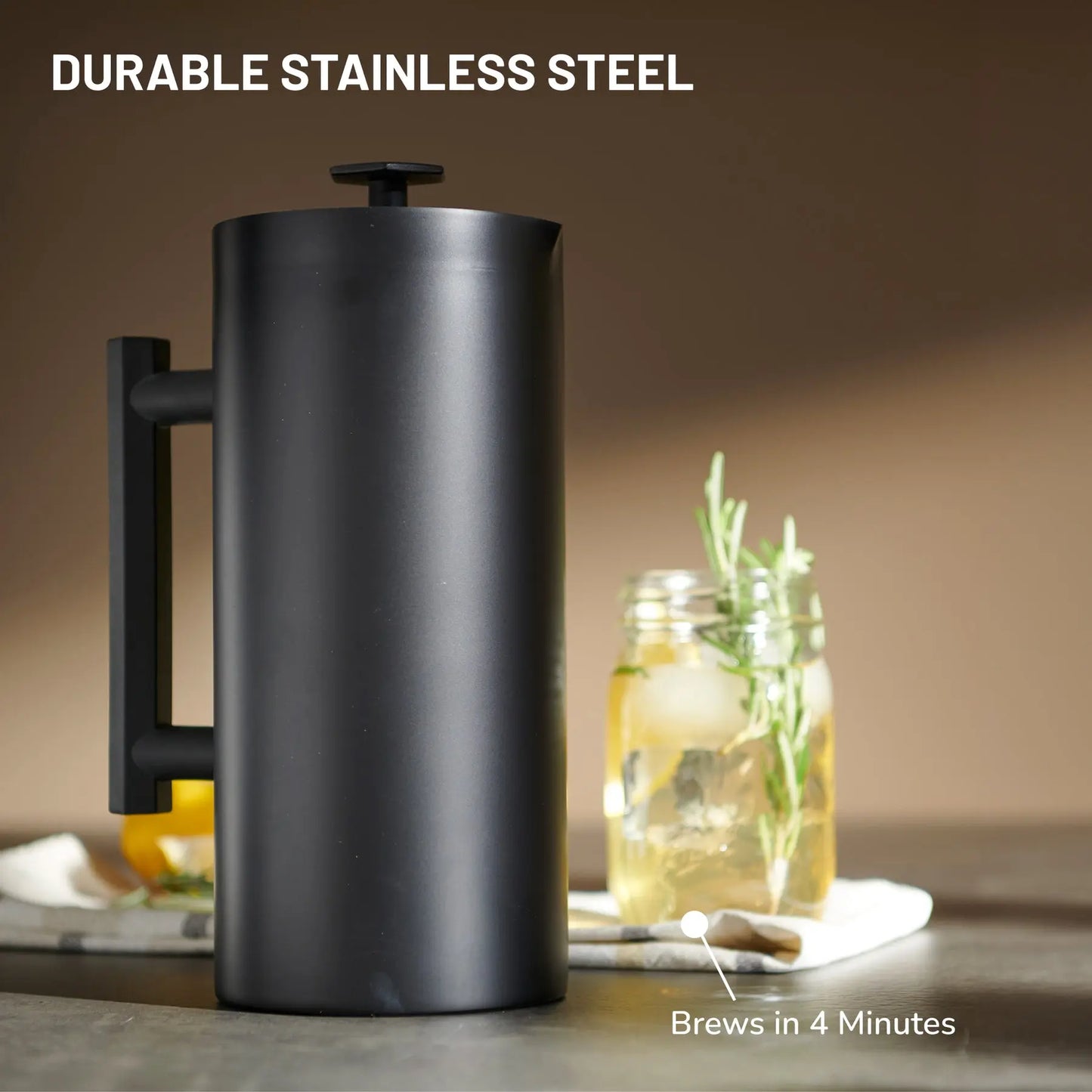 ESPRO P6 French Press, Double Walled Stainless Steel Insulated Coffee and Tea Maker